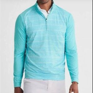 johnnie-O Bert Baja Blue Striped Pullover